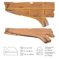 Holz Eck-Waschtischplatte für