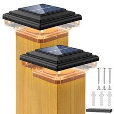 2x Solar-Pfostenleuchten