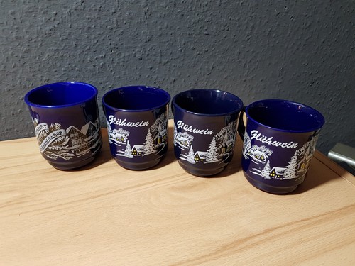 4er set glühweinbecher - set,