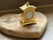 RAFFAEL Vintage Uhr Kamin Tischuhr Quartz Antik Miniatur   Messing RAR Sammler