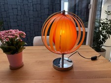 Kare Design Tischlampe MOON - 80er Vintage Tischleuchte Orange Retro