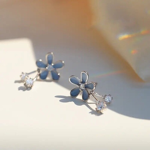 Ohrstecker mit anhänger blume - mit,