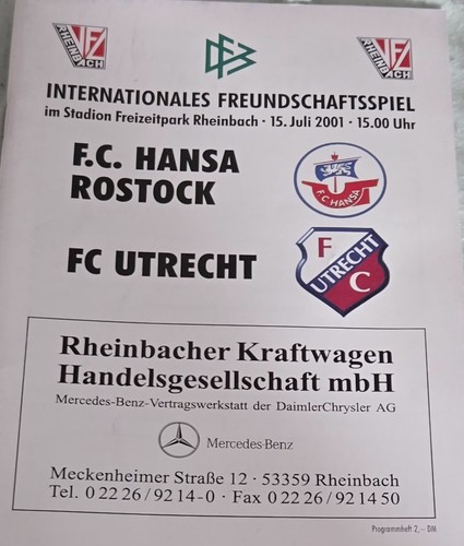 2001 freundschaftsspiel - 15.07.2001,