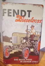 Blechschild FENDT  Traktor , Schlepper Dieselross