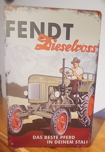 Blechschild fendt traktor - blechschild,