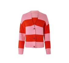 Damen Strickcardigan Esmara Cardigan Rot Rosa kurz und Leger