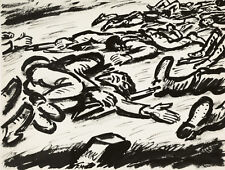 Frans Masereel 2. Weltkrieg Opfer Le chemin de la paix Tusche 1943
