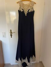 Ballkleid/ Abendkleid lang mit Schleppe I Farbe blau I Größe 40