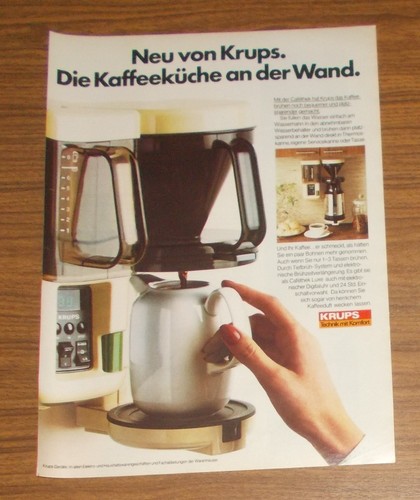 Seltene werbung krups cafethek - krups,