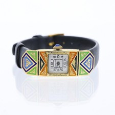 Cartier Damen Armbanduhr 585 Gold 14 Karat Emaille Art Deco Cartier Top Preis