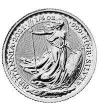 1/4 oz Britania Silber 2021 - Erstausgabe in ST - Prägefrisch aus Tube