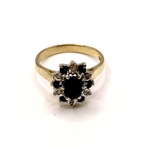 Saphir diamant floral - diamant,