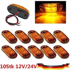 10x LED Seitenmarkierungsleuchte Begrenzungsleuchten Gelb 12V/24V Anhänger LKW