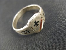 1. Weltkrieg - Erinnerung - Souvernier - Fingerring - silber 800 - emailliert !!