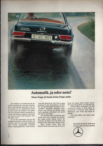 Mercedes werbeanzeige werbung - werbeanzeige,