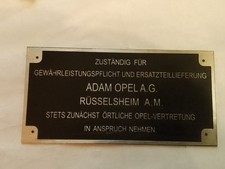 Typenschild Opel Oldtimer