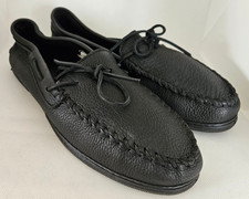 Minnetonka Herren Mokkasin  Schuhe neu Leder schwarz Gr.US16/EU46/47 AS