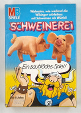 ? MB Spiele Schweinerei – Würfelspiel mit Schweinchen Figuren 80er Kult ?
