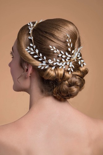 Braut haarschmuck set gold - haarschmuck,