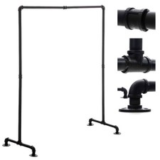 Kleiderständer Jersey Garderobe Kleiderstange Industrial Design Metall schwarz