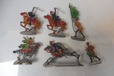 6 sehr alte Zinn -Figuren 