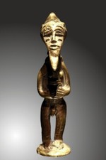 SENUFO Bronze-Figur, ca 8,5cm, ca 92gramm, ehem Coll Schulte-Bahrenberg