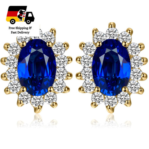 Ohrstecker saphir ct - ct, gelb