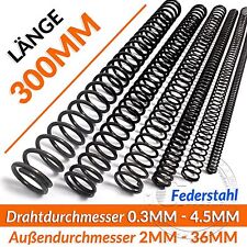 Druckfeder Spiralfeder Federn Stahlfedern Rückstellfedern 300mm Länge Federn