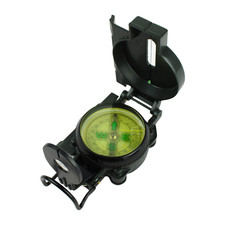 TCM Peilkompass Marschkompass mit Tasche Outdoor Wandern Militär Optik Camping