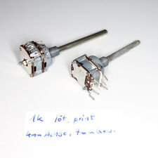 Potentiometer Poti Dreh-Widerstand lin stereo 1,0 k kOhm 4mm Achse