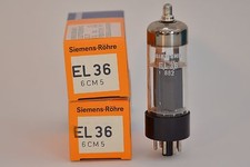 2x Siemens EL36 / EL 36, Output Tube f. Klein+Hummel Telewatt VS70, Militär, NOS