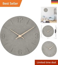 Schlichte graue MDF Wanduhr