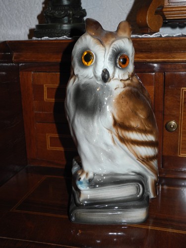Porzellanfigur eule auf - porzellanfigur,
