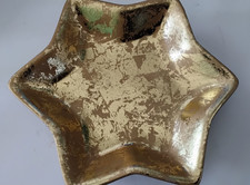 Teller in Sternform 15 cm,3,00 Ton mit gold