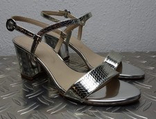 Sandalette Leder silber Gr