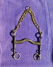 Dressurkandare GOLD MEDAL Messing Kandarengebiss 18 mm, Gebiss 12,5 cm