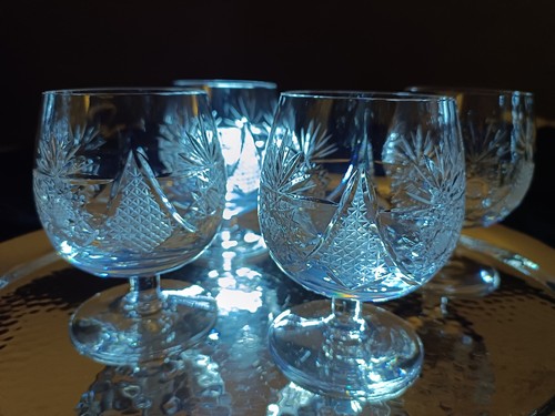 Kristall cognac brandy 4er set - cognac,