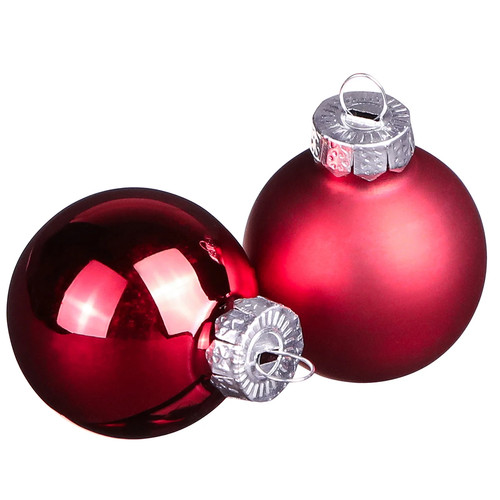 Mini weihnachtskugeln rot glas - rot,
