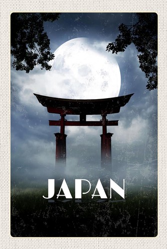 Blechschild 18x12 japan shinto - japan,