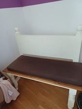 tolle kiefern Echtholzbank weiss/ kiefer