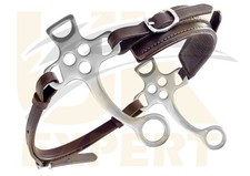 Traditionelle gebisslose Trense Englisch Hackamores verstellbar gepolstert Leder schwarz-brn