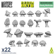 Green Stuff World Dicke Pilze Set (22) Resin Gelände models Mushrooms