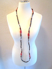 Halskette Orange-Braun 155 cm