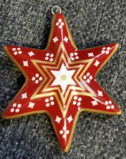 Villeroy & Boch Ornament Anhänger Stern rot 6 zackig christmas tree