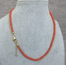 (C05)  Echte Vintage Sardegna Korallen Kette  /Verschluß 925er Silber vergoldet