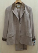 Jake´s Wolle Retro Damen Hosen Anzug Gr. 40 / 42 ( 38 ) Leder Applikationen 90er