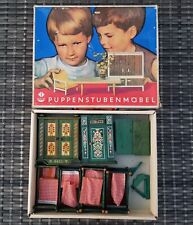 VERO Möbel für Puppenstube Puppenhaus Schlafzimmer Holz Bauernhaus-Stil DDR OVP