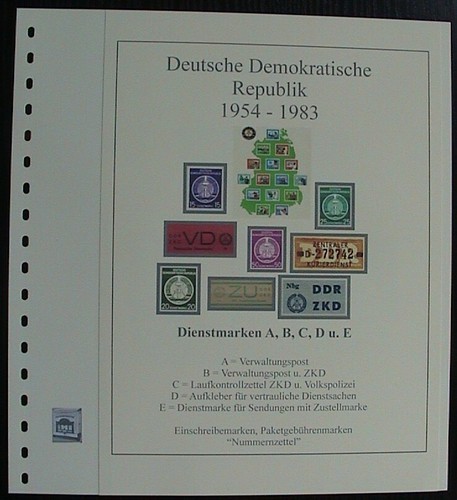 Ddr dienstmarken 1954 - 1954,