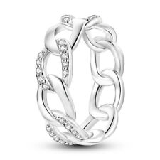 MULA Funkelnde Liebe Verbindung Finger Ring AAA CZ Frauen Schmuck 925 Versilbert