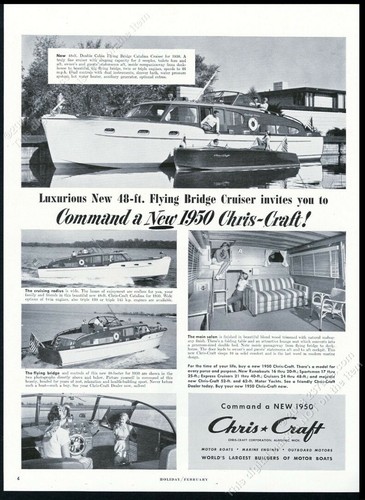 1950 chris craft - craft, bridge